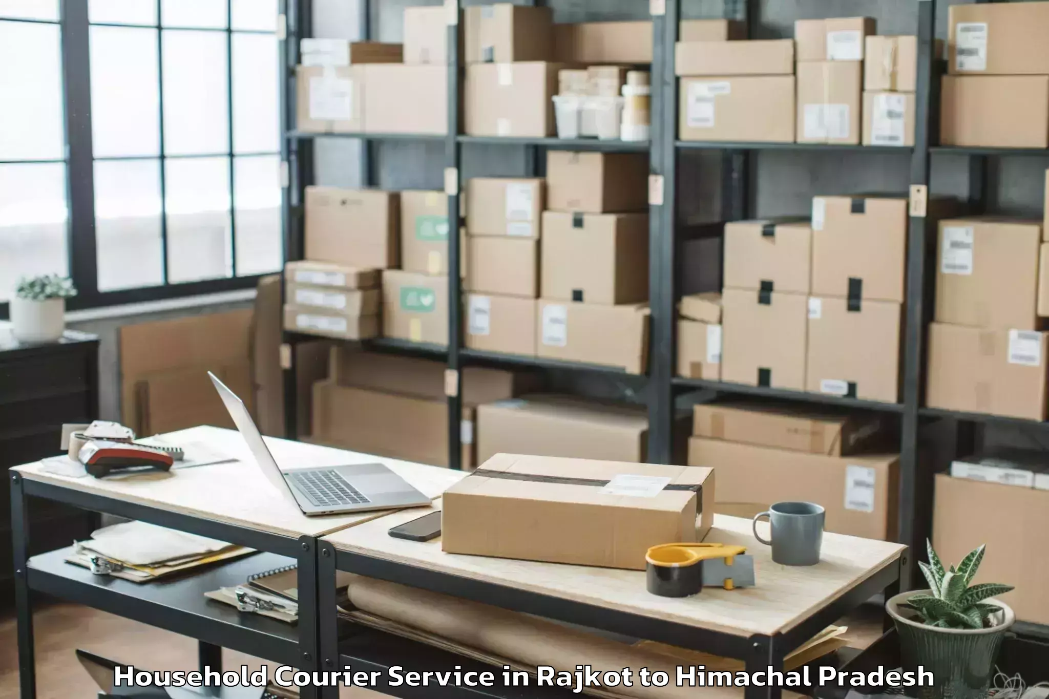 Quality Rajkot to Baroh Household Courier